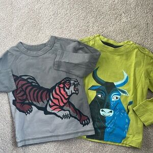 (2) EUC Tea Collection Long Sleeve T-Shirts 4T